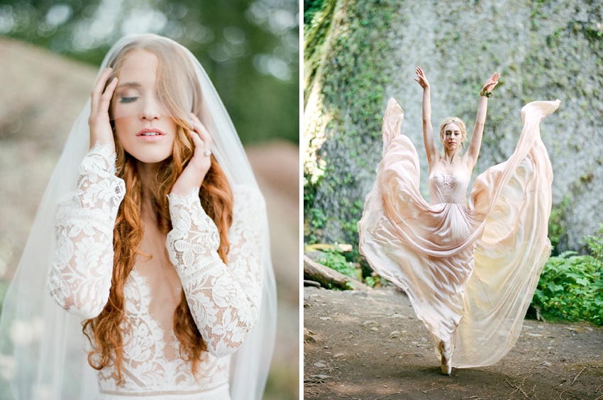 dana fernandez photography, film wedding photographer shooting in Colorado and Oregon. Beautiful lace wedding dress and ballerina wedding dress inspiration